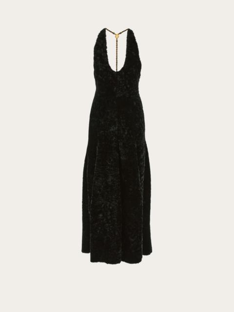 FERRAGAMO Shaved shearling dress