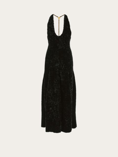 FERRAGAMO Shaved shearling dress