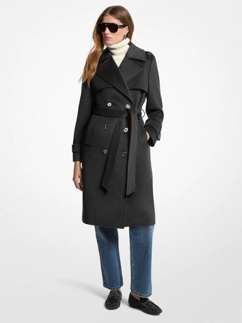 MICHAEL KORS Belted Wool Blend Coat