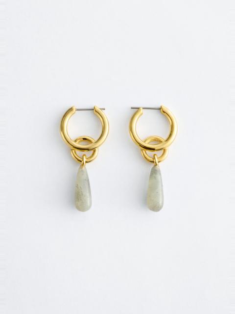 & Other Stories Labradorite Hoop Earrings