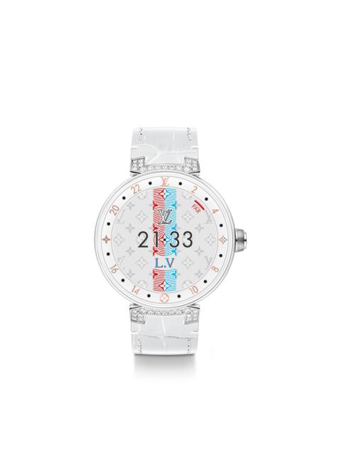 Louis Vuitton Tambour Horizon Pure White & Diamonds