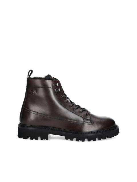 BOSS lace-up zip hiking boots