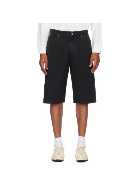 MM6 Maison Margiela Black Cotton Canvas Shorts