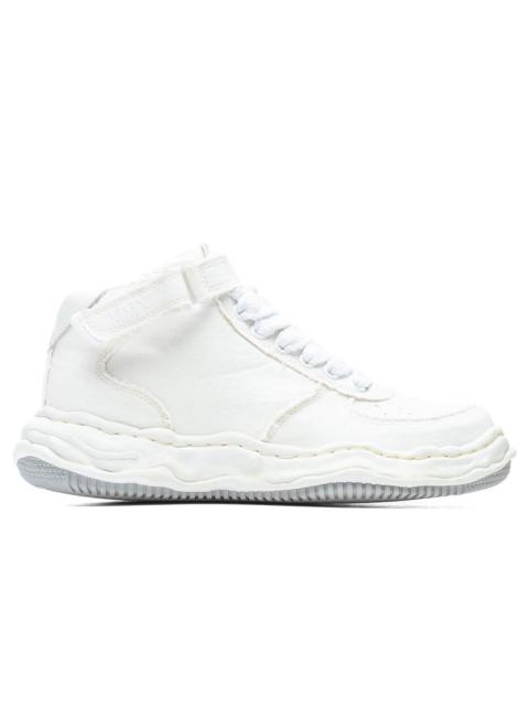 Maison MIHARAYASUHIRO WAYNE HIGH OG SOLE WASHED CANVAS SNEAKER - WHITE