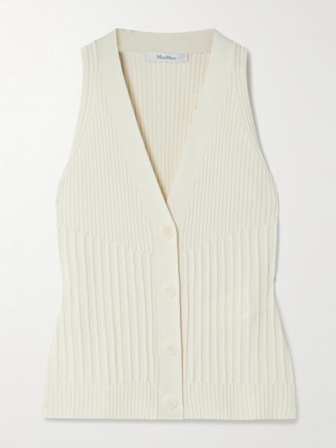 Max Mara Bimba Ribbed Cotton-blend Vest