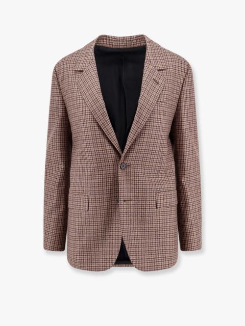 CELINE Cashmere Blazer With Suede Patch Detail