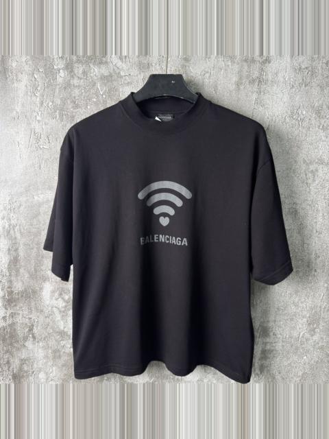 BALENCIAGA Balenciaga Heart Wifi Short Sleeve Top