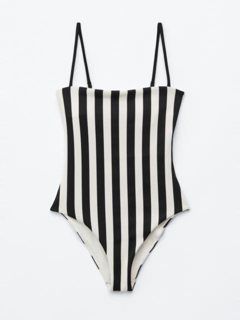 & Other Stories Square-Neck Striped Swimsuit