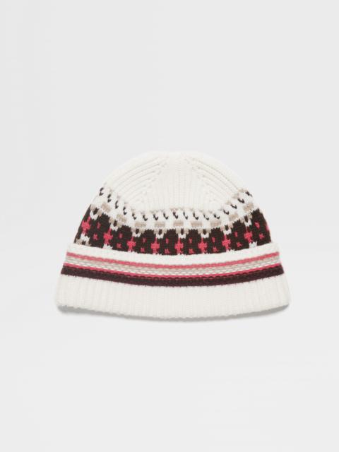 ZEGNA WHITE OASI CASHMERE BEANIE
