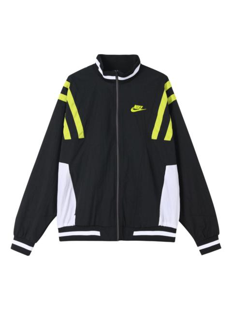 Nike Nike Sportswear Contrasting Colors Sports Woven Logo Jacket Black CJ4922-010
