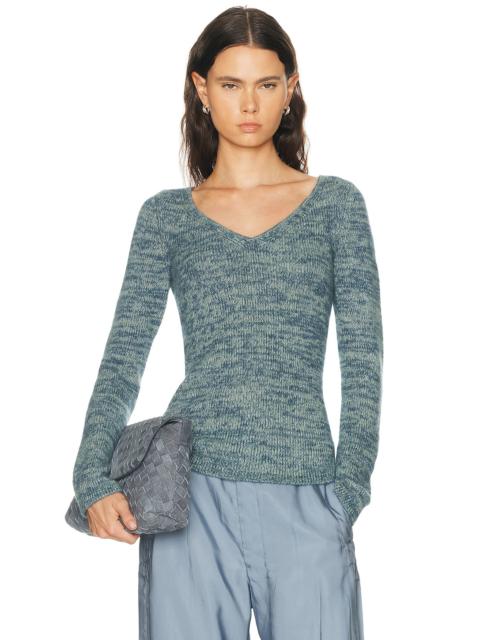 The Elder Statesman Off The Shoulder V-Neck Sweater