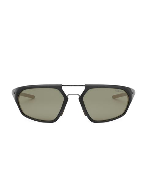 TAG Heuer Men's Line 55MM Geometric Sunglasses - Green Black