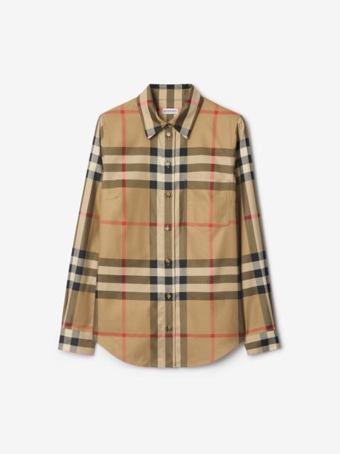 Slim Fit Check Cotton Shirt