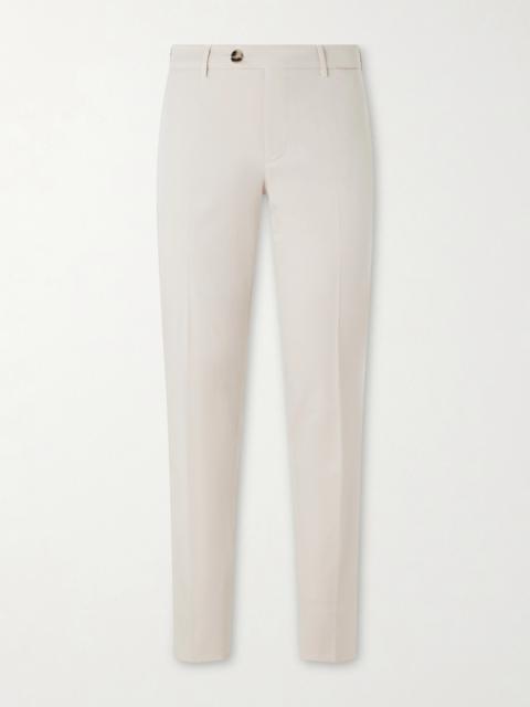 Brunello Cucinelli Slim-Fit Straight-Leg Cotton-Blend Trousers