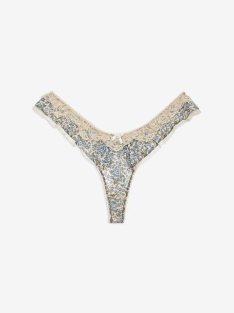 For Love & Lemons Primrose Posey Ruffle Thong Panty