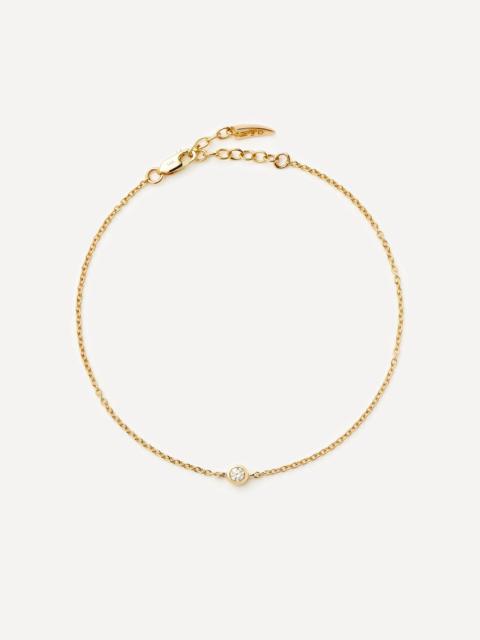 MISSOMA 14ct Gold Fine Solitaire Diamond Bracelet