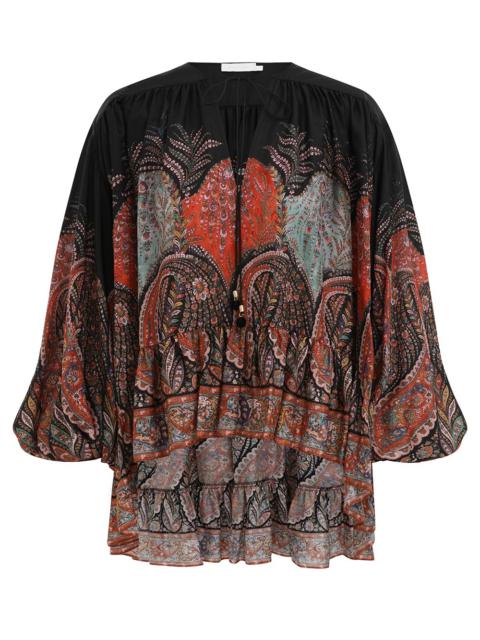 Zimmermann RHIANNON RUFFLE BILLOW BLOUSE