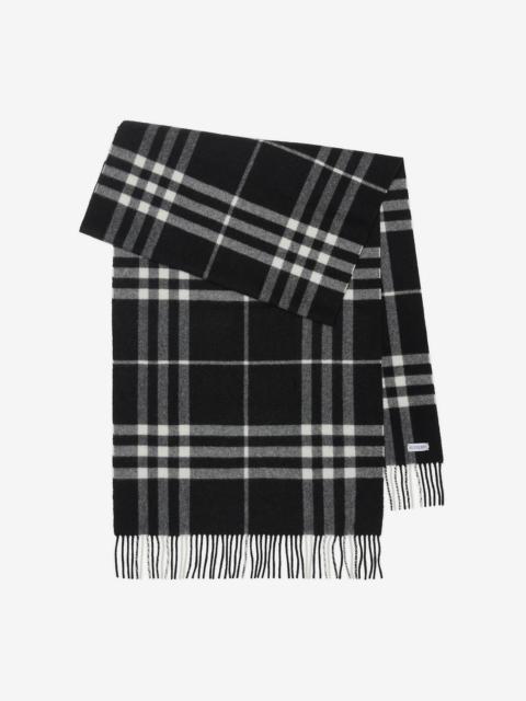 Burberry Wide Check Cashmere Scarf