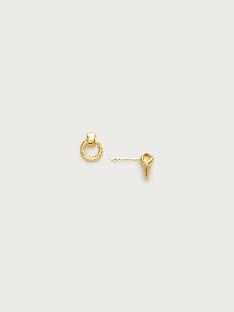 J.CREW 18k gold vermeil doorknocker earrings