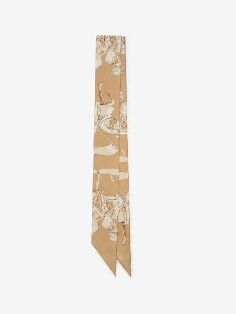 Burberry Skinny Archive Knight Silk Scarf
