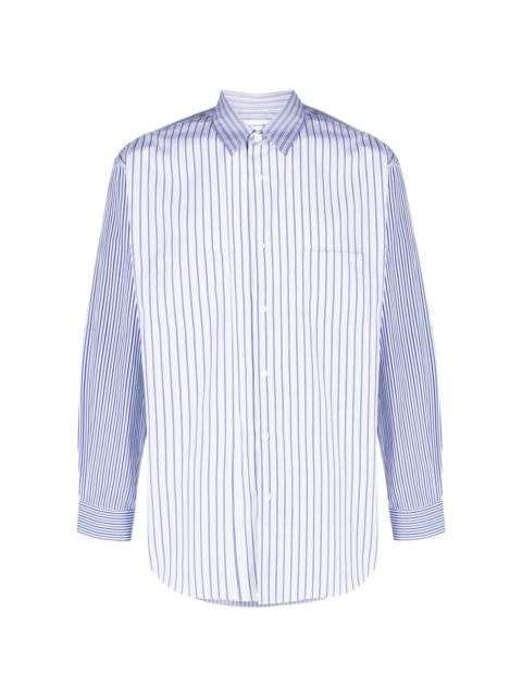 striped long-sleeve cotton shirt