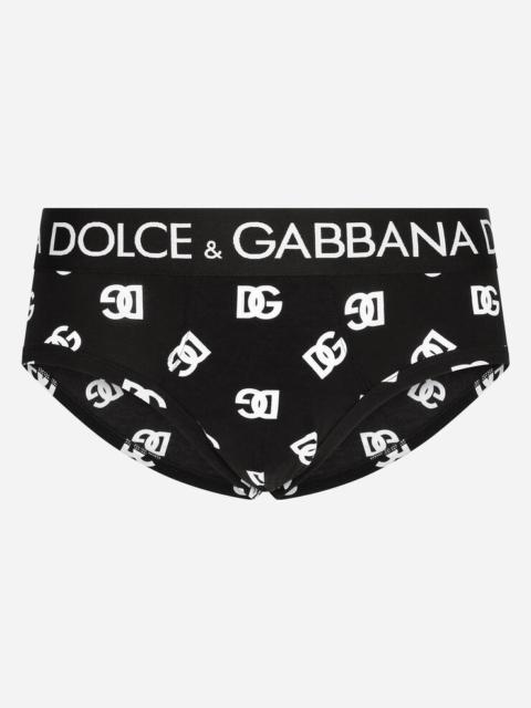 Dolce & Gabbana Two-way stretch jersey Brando briefs with DG logo print
