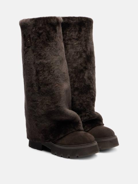 BOGNER Turin shearling and suede boots