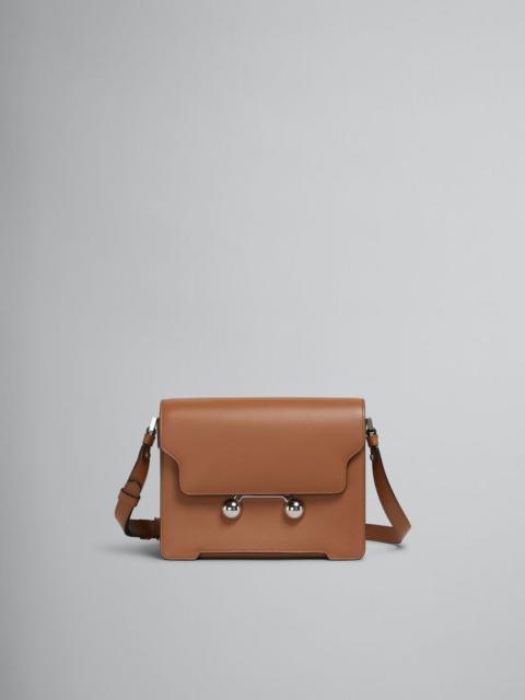 BROWN LEATHER TRUNKAROO MEDIUM SHOULDER BAG