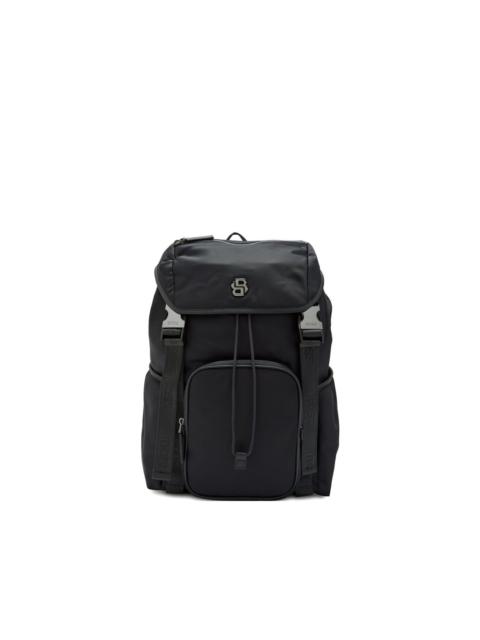 BOSS logo plaque drawstring backpack