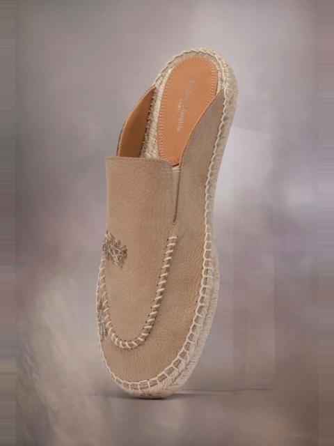 Embroidered espadrille mules