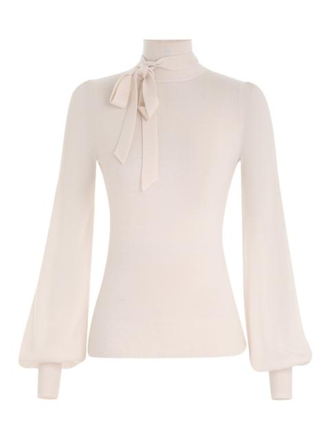 Zimmermann BLOUSON TIE-NECK SWEATER