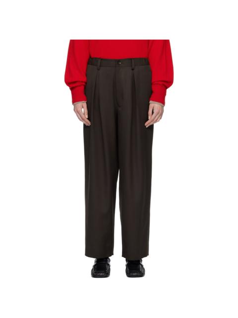 ssstein Brown Easy Wide Trousers
