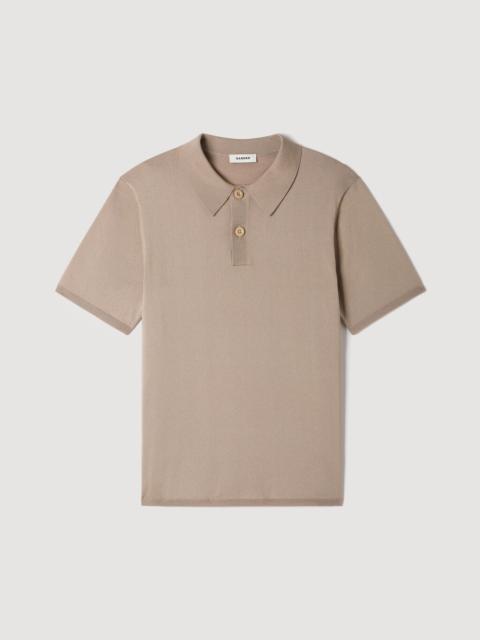 Sandro SHORT-SLEEVE KNITTED POLO SHIRT