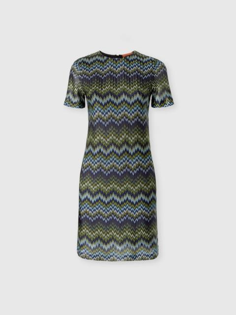 Missoni Short-sleeve viscose mini dress
