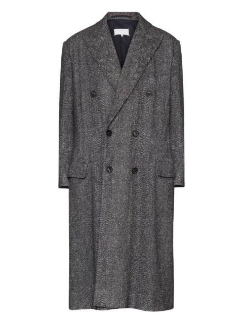 Maison Margiela herringbone double-breasted coat
