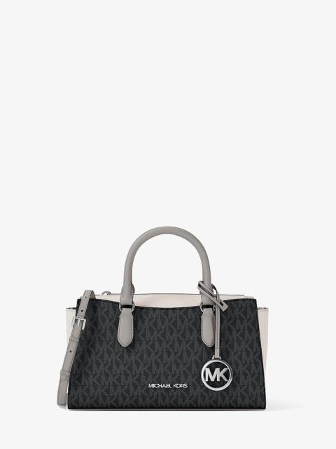MICHAEL KORS Arden Small Color-Block Signature Logo Messenger Bag
