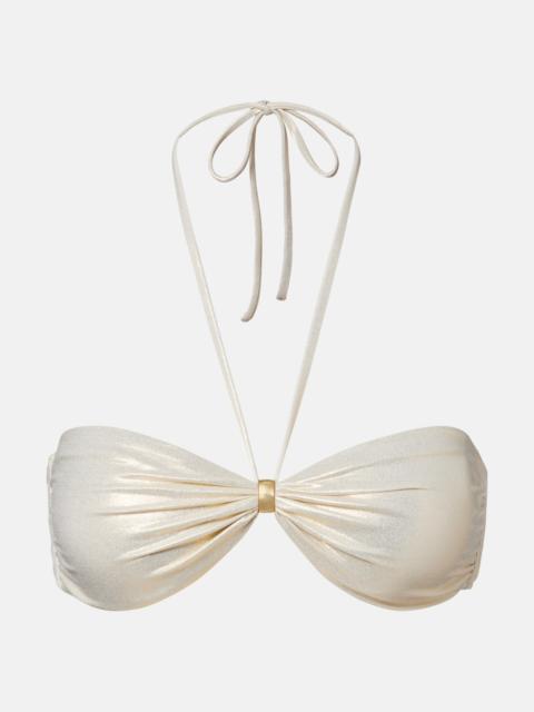 MELISSA ODABASH Liguria halterneck bikini top