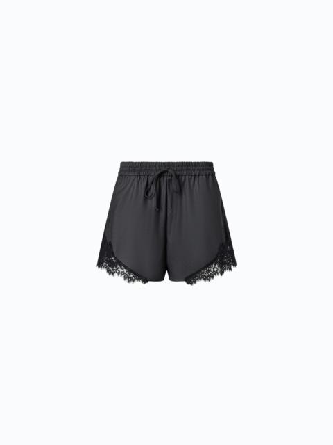 PINKO FLUID SHORTS WITH LACE INSERT