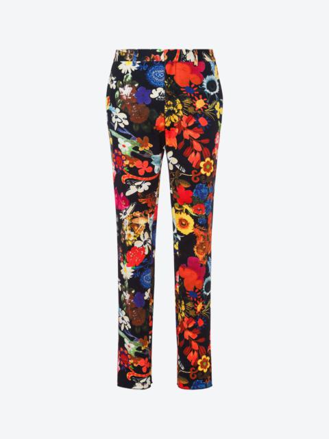Moschino ALLOVER FLOWERS BULL TROUSERS