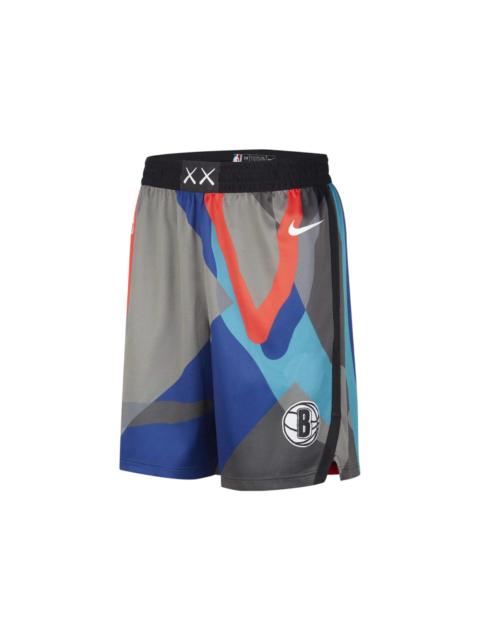Nike Nike NBA x KAWS Brooklyn Nets City Edition Swingman Shorts Grey/Blue/Black
