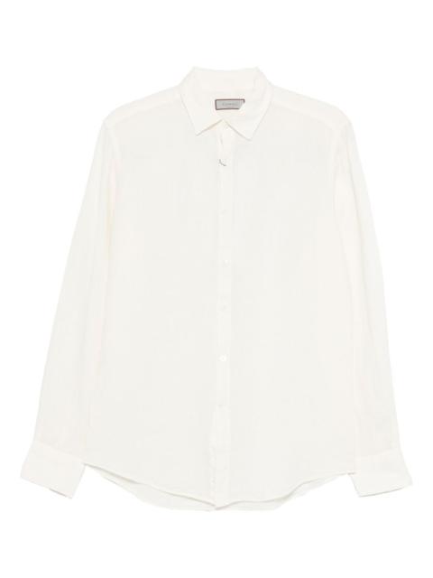 Canali buttoned linen shirt