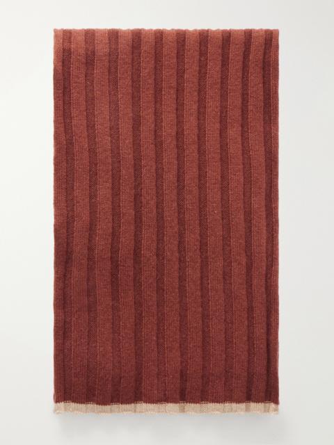 Brunello Cucinelli Ribbed Cashmere Scarf