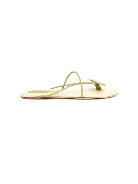 CHRISTOPHER ESBER Doma Stoned Leather Sandals green