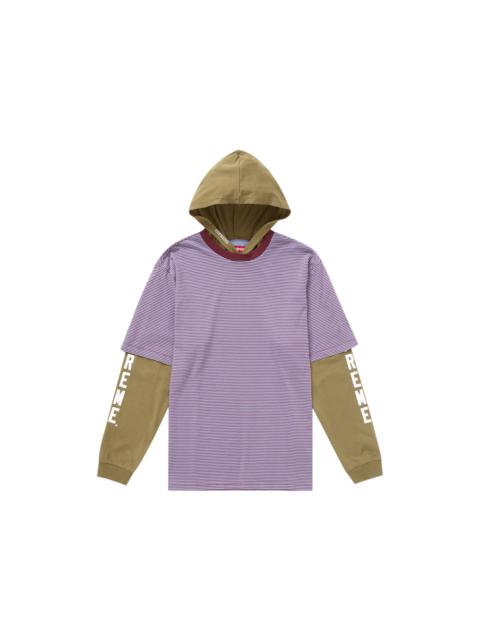 Supreme Supreme Layered Hooded L/S Top (SS24) Olive