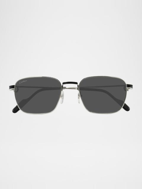 Cartier Men's CT0497SM Metal Rectangle Sunglasses