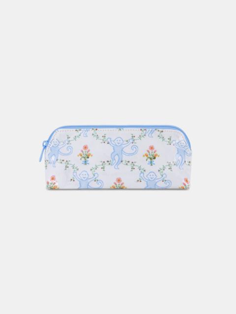 Hill House Home Roller Rabbit x Hill House Small Makeup Bag - Blue Floral Monkey Trellis
