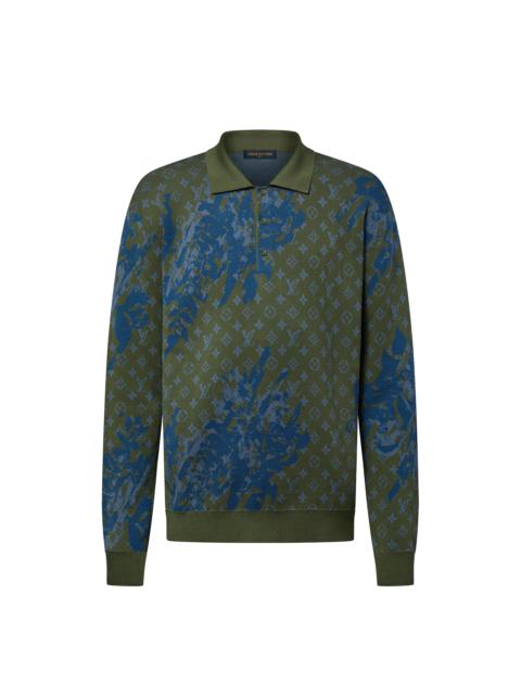 Louis Vuitton Monogram Long-Sleeved Knitted Polo