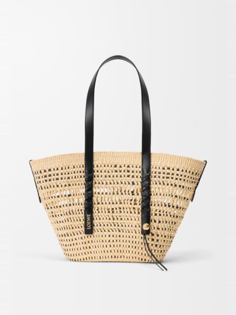 Loewe Medium Braid basket in iraca palm and calfskin