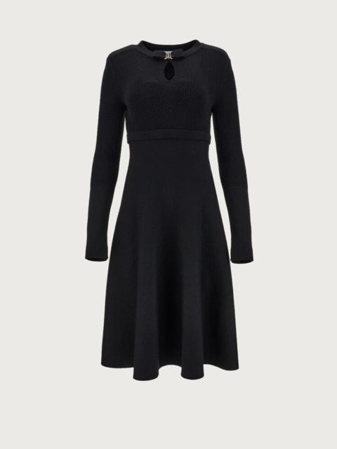 FERRAGAMO VARA BOW KNITTED DRESS