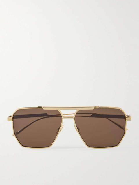 Bottega Veneta Aviator-Style Gold-Tone Sunglasses